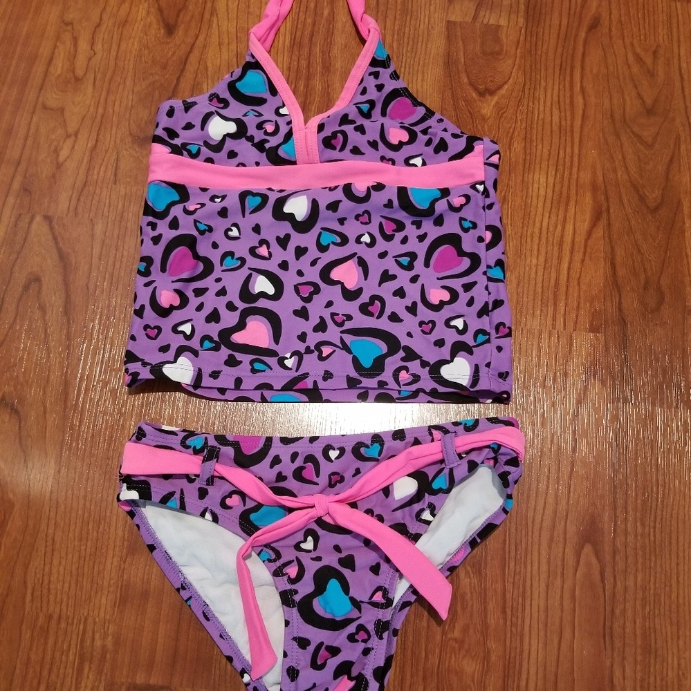 Girls two piece tankini size M (7/8)